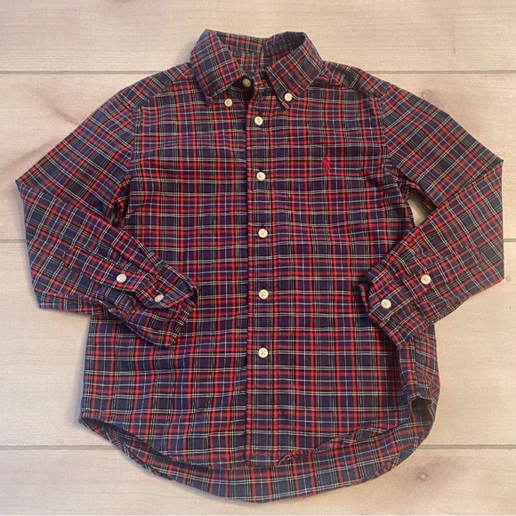 Ralph Lauren Other - Ralph Lauren Kids Red and Blue Plaid Button-Down Shirt